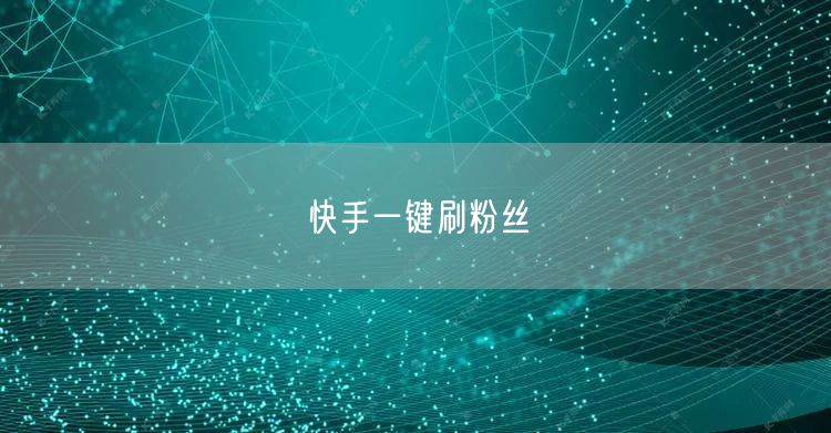 快手一键刷粉丝