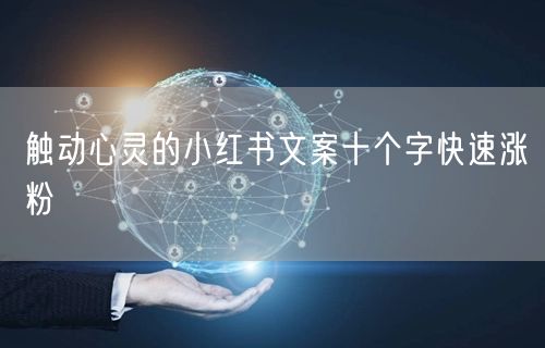 触动心灵的小红书文案十个字快速涨粉