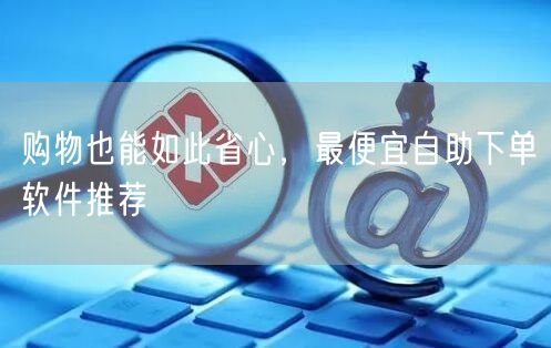 购物也能如此省心，最便宜自助下单软件推荐