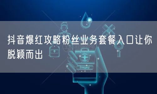 抖音爆红攻略粉丝业务套餐入口让你脱颖而出